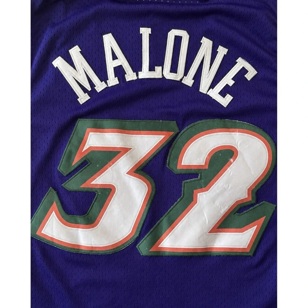 Karl Malone #32 Utah Jazz Hardwood Classics Adidas Jersey Men's Large L +2